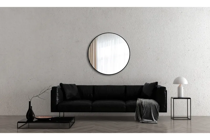 Gottsätter Spejl 100 cm Rund - Sort - Hus & renovering - Køkken & bad - Badeværelse - Badeværelsesmøbler - Badeværelsesspejl