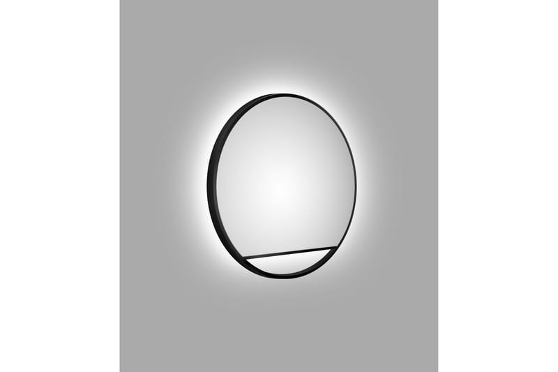 Gottsätter Spejl 60 cm Rund - Sort - Badeværelsesspejl - Badeværelsesspejl med belysning