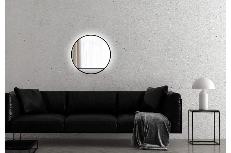 Gottsätter Spejl 60 cm Rund - Sort - Hus & renovering - Køkken & bad - Badeværelse - Badeværelsesmøbler - Badeværelsesspejl