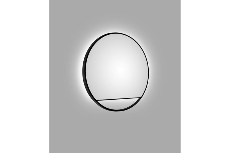 Gottsätter Spejl 80 cm Rund - Sort - Badeværelsesspejl - Badeværelsesspejl med belysning
