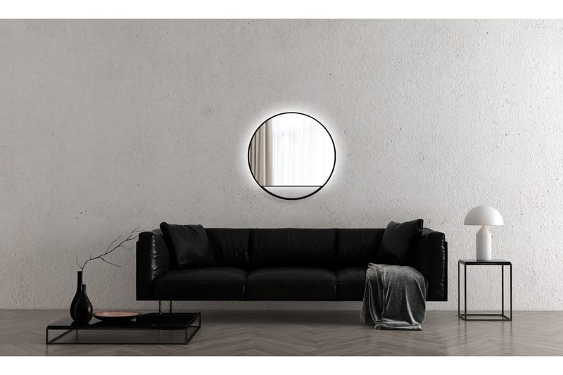 Gottsätter Spejl 80 cm Rund - Sort - Hus & renovering - Køkken & bad - Badeværelse - Badeværelsesmøbler - Badeværelsesspejl