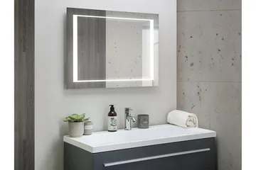 Heasandford spejl LED 60x80 cm - Sølv - Hus & renovering - Køkken & bad - Badeværelse - Badeværelsesmøbler - Badeværelsesspejl