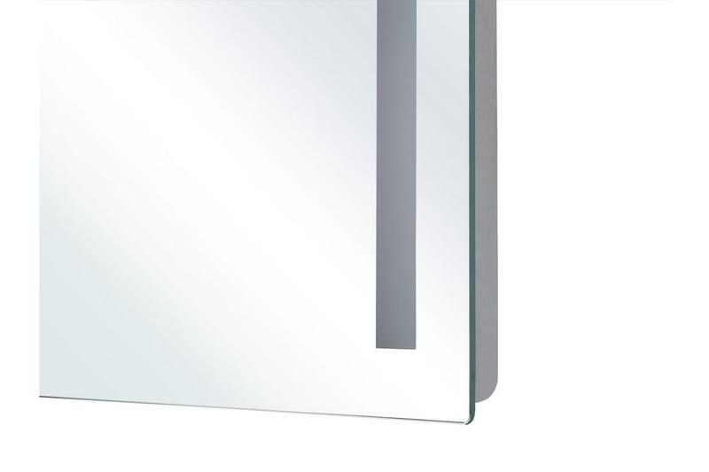 Kendram spejl LED 60x70 cm - Gennemsigtig - Badeværelsesspejl - Badeværelsesspejl med belysning