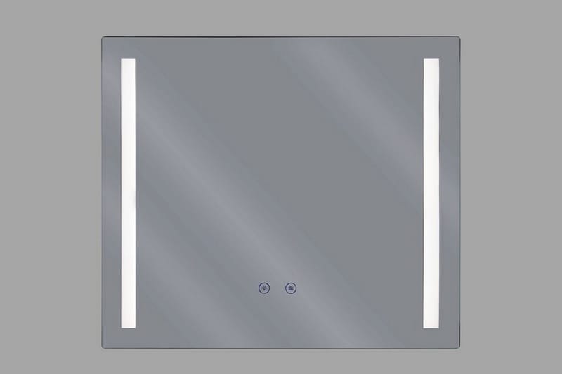 Kendram spejl LED 60x70 cm - Gennemsigtig - Badeværelsesspejl - Badeværelsesspejl med belysning