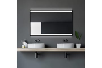 Knutby Badeværelsesspejl 70 cm LED-belysning - Sort - Hus & renovering - Køkken & bad - Badeværelse - Badeværelsesmøbler - Badeværelsesspejl