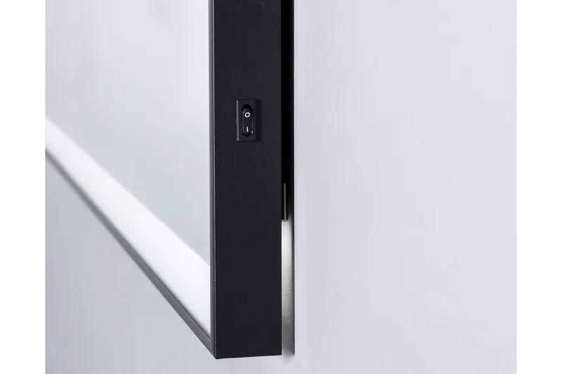 Knutby Badeværelsesspejl 70 cm LED-belysning - Sort - Hus & renovering - Køkken & bad - Badeværelse - Badeværelsesmøbler - Badeværelsesspejl