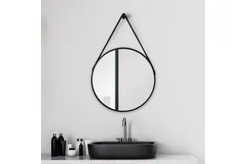 Knutby Spejl 50 cm Rund - Sort - Hus & renovering - Køkken & bad - Badeværelse - Badeværelsesmøbler - Badeværelsesspejl