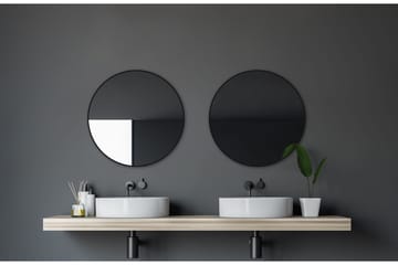 Knutby Vægspejl 60 cm - Sort - Hus & renovering - Køkken & bad - Badeværelse - Badeværelsesmøbler - Badeværelsesspejl