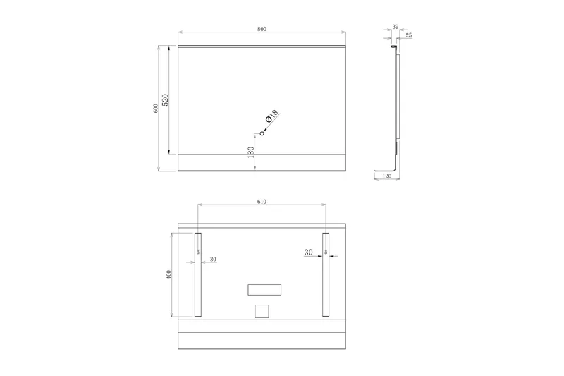 Knutby Vægspejl 60 cm - Hus & renovering - Køkken & bad - Badeværelse - Badeværelsesmøbler - Badeværelsesspejl