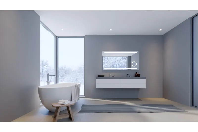 Kolerud Badeværelsesspejl 60 cm LED-belysning - Hus & renovering - Køkken & bad - Badeværelse - Badeværelsesmøbler - Badeværelsesspejl