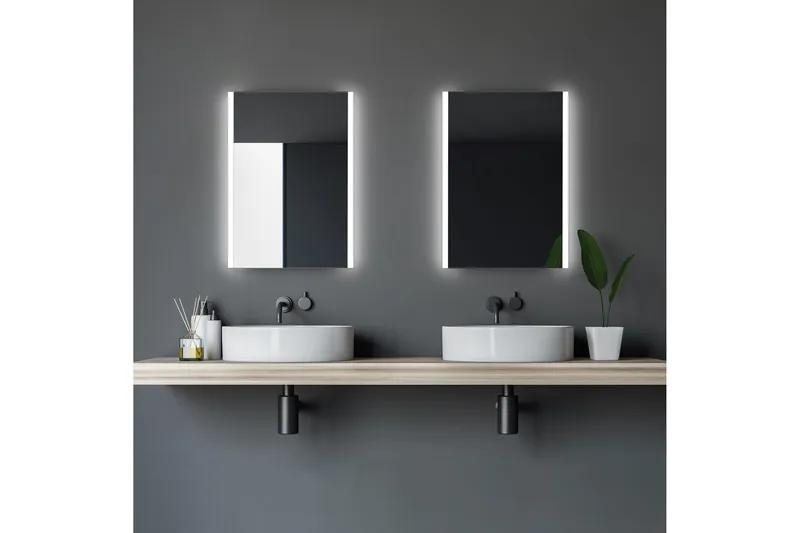 Lannabruk Badeværelsesspejl 70 cm LED-belysning - Hus & renovering - Køkken & bad - Badeværelse - Badeværelsesmøbler - Badeværelsesspejl