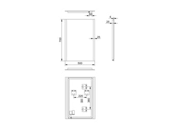 Lannabruk Badeværelsesspejl 70 cm LED-belysning - Hus & renovering - Køkken & bad - Badeværelse - Badeværelsesmøbler - Badeværelsesspejl