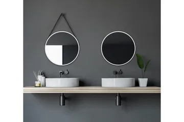 Nävesta Spejl 50 cm Rund - Hvid - Hus & renovering - Køkken & bad - Badeværelse - Badeværelsesmøbler - Badeværelsesspejl
