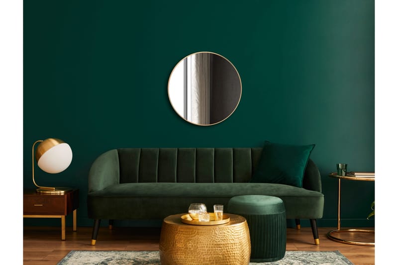 Nävesta Spejl 80 cm Rund - Guld - Hus & renovering - Køkken & bad - Badeværelse - Badeværelsesmøbler - Badeværelsesspejl