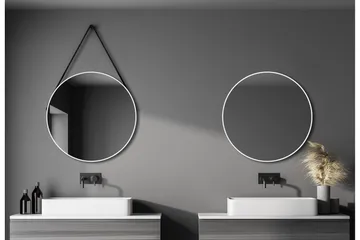 Nävesta Spejl 80 cm Rund - Hvid - Hus & renovering - Køkken & bad - Badeværelse - Badeværelsesmøbler - Badeværelsesspejl