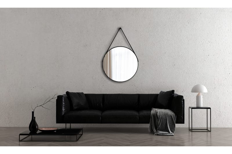 Nävesta Spejl 80 cm Rund - Sort - Hus & renovering - Køkken & bad - Badeværelse - Badeværelsesmøbler - Badeværelsesspejl