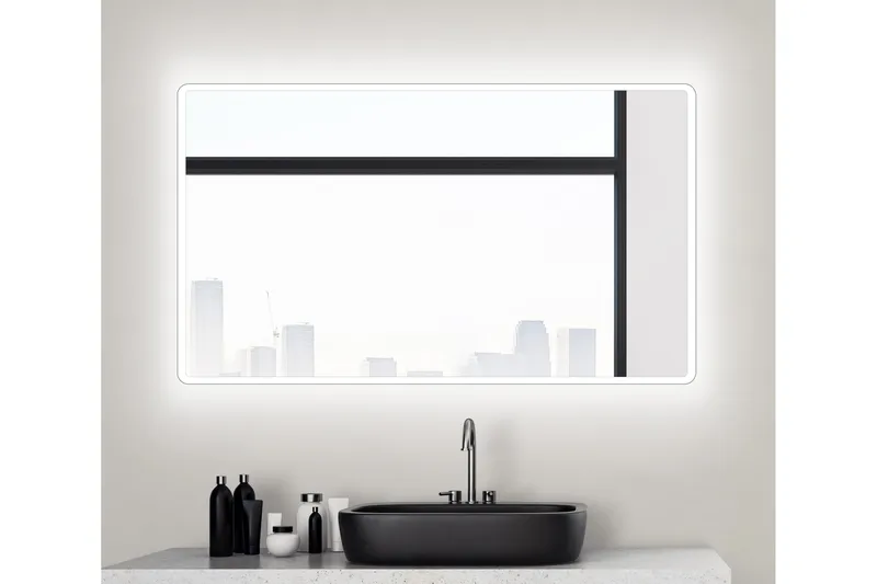 Norrbyn Badeværelsesspejl 70 cm LED-belysning - Hus & renovering - Køkken & bad - Badeværelse - Badeværelsesmøbler - Badeværelsesspejl