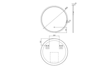 Norrbyn Vægspejl 60 cm - Hus & renovering - Køkken & bad - Badeværelse - Badeværelsesmøbler - Badeværelsesspejl