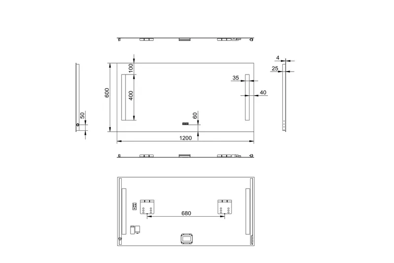Purnuvara Badeværelsesspejl 60 cm LED-belysning - Hus & renovering - Køkken & bad - Badeværelse - Badeværelsesmøbler - Badeværelsesspejl