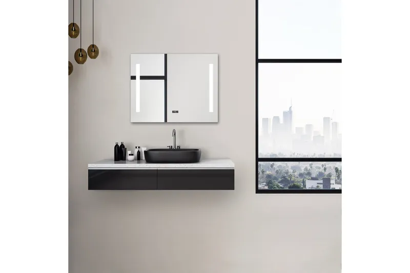 Purnuvara Badeværelsesspejl 60 cm LED-belysning - Hus & renovering - Køkken & bad - Badeværelse - Badeværelsesmøbler - Badeværelsesspejl