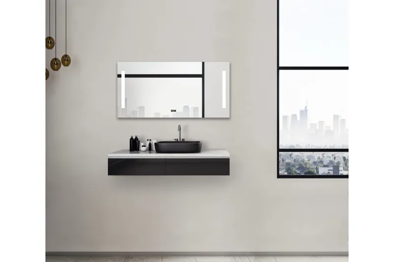 Purnuvara Badeværelsesspejl 60 cm LED-belysning - Hus & renovering - Køkken & bad - Badeværelse - Badeværelsesmøbler - Badeværelsesspejl