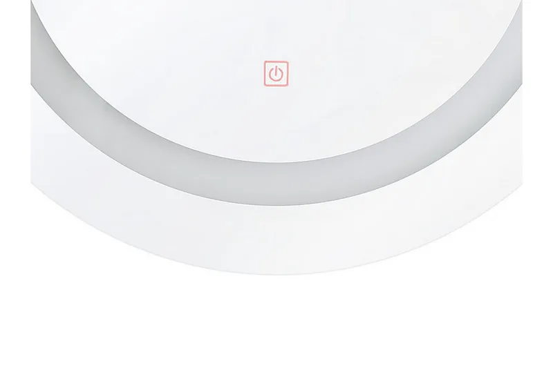 Rystal spejl LED rund 58x58 cm - Sølv - Hus & renovering - Køkken & bad - Badeværelse - Badeværelsesmøbler - Badeværelsesspejl