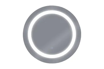 Rystal spejl LED rund 58x58 cm - Sølv - Hus & renovering - Køkken & bad - Badeværelse - Badeværelsesmøbler - Badeværelsesspejl