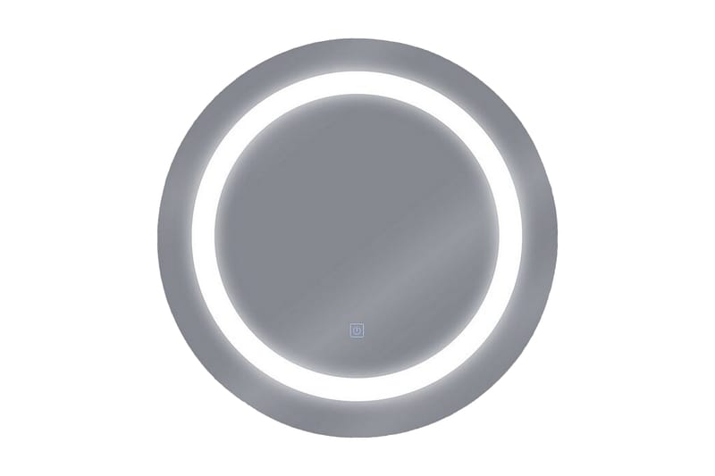 Rystal spejl LED rund 58x58 cm - Sølv - Hus & renovering - Køkken & bad - Badeværelse - Badeværelsesmøbler - Badeværelsesspejl