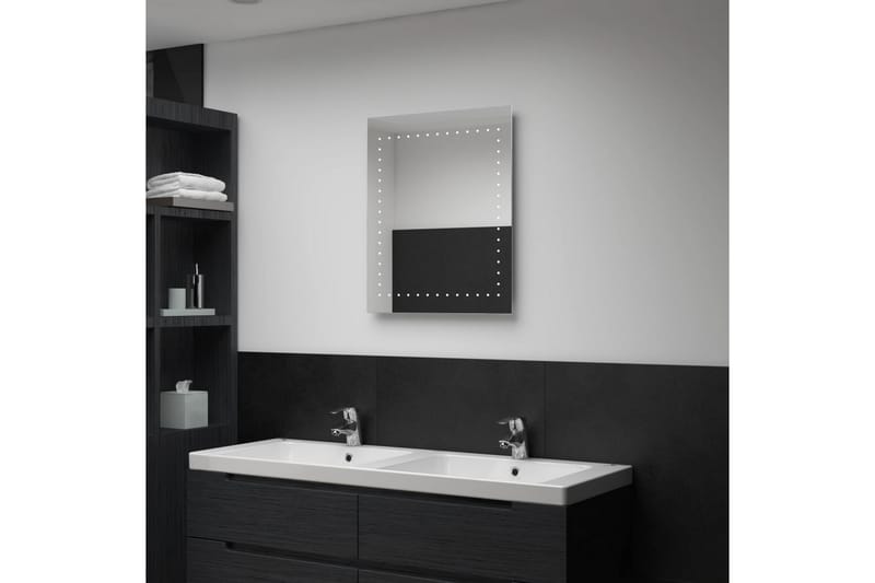 vægspejl med LED til badeværelset 50 x 60 cm - Sølv - Hus & renovering - Køkken & bad - Badeværelse - Badeværelsesmøbler - Badeværelsesspejl