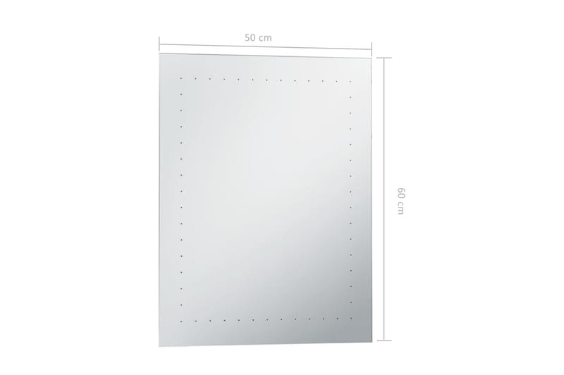 vægspejl med LED til badeværelset 50 x 60 cm - Sølv - Hus & renovering - Køkken & bad - Badeværelse - Badeværelsesmøbler - Badeværelsesspejl