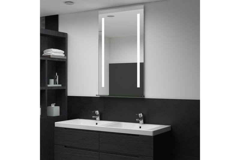 vægspejl med LED til badeværelset 60 x 100 cm - Sølv - Badeværelsesspejl - Badeværelsesspejl med belysning