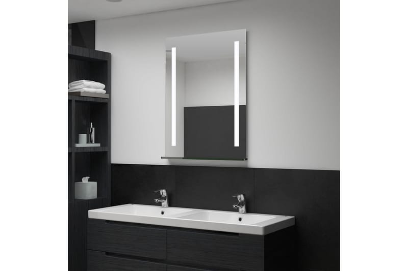 vægspejl med LED til badeværelset 60 x 80 cm - Sølv - Badeværelsesspejl - Badeværelsesspejl med belysning