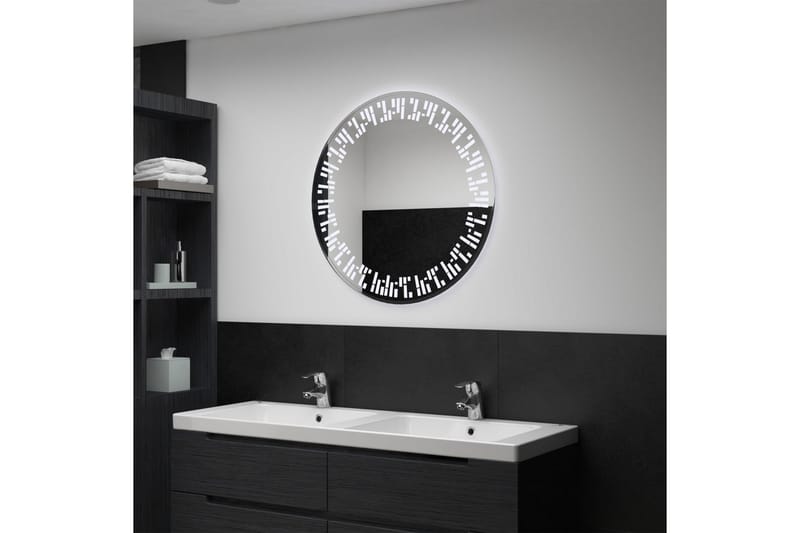 vægspejl med LED til badeværelset 70 cm - Sølv - Badeværelsesspejl - Badeværelsesspejl med belysning