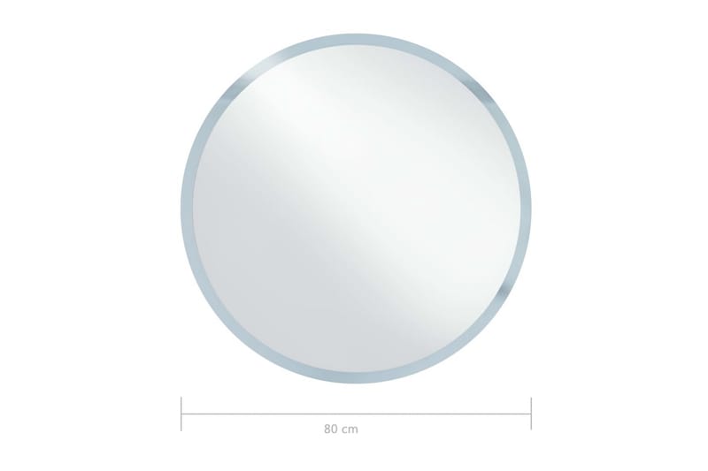 vægspejl med LED til badeværelset 80 cm - Sølv - Badeværelsesspejl - Badeværelsesspejl med belysning