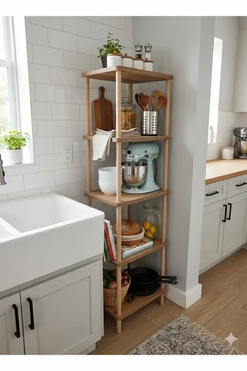 Badreol Hanah Home Pika Bath (40 x 185 x 30 cm) Fyrretræ - Fyrretræ - Hus & renovering - Køkken & bad - Badeværelse - Badeværelsesmøbler - Badeværelseshylde