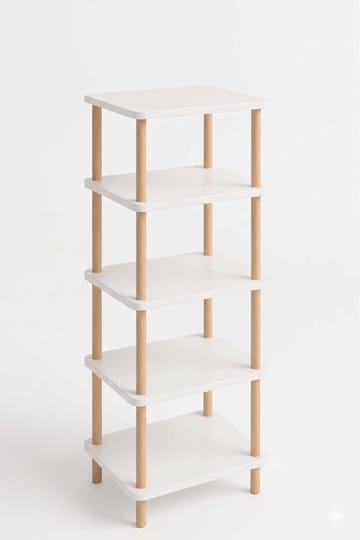 Badreol Hanah Home Pika Bath (40 x 185 x 30 cm) Hvid - Hvid - Hus & renovering - Køkken & bad - Badeværelse - Badeværelsesmøbler - Badeværelseshylde
