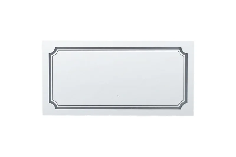 Badrumsspegel med LED Beliani Arromachnes Silver