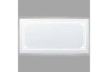 Badrumsspegel med LED Beliani Avranches Silver - Hus & renovering - Køkken & bad - Badeværelse - Badeværelsesmøbler - Badeværelsesspejl