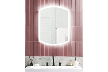 Badrumsspegel med LED Beliani Beziers Silver - Hus & renovering - Køkken & bad - Badeværelse - Badeværelsesmøbler - Badeværelsesspejl