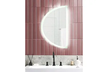 Badrumsspegel med LED Beliani Bezons Silver - Hus & renovering - Køkken & bad - Badeværelse - Badeværelsesmøbler - Badeværelsesspejl