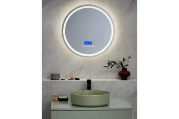 Badrumsspegel med LED Beliani Brognon Silver - Hus & renovering - Køkken & bad - Badeværelse - Badeværelsesmøbler - Badeværelsesspejl
