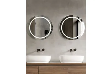 Badrumsspegel med LED Beliani Courseulles Silver - Hus & renovering - Køkken & bad - Badeværelse - Badeværelsesmøbler - Badeværelsesspejl