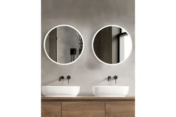 Badrumsspegel med LED Beliani Deauville Silver - Hus & renovering - Køkken & bad - Badeværelse - Badeværelsesmøbler - Badeværelsesspejl