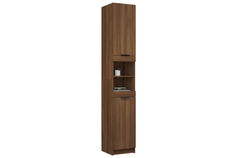 beBasic badeværelsesskab 32x34x188,5 cm konstrueret træ brunt egetræ - Brun - Hus & renovering - Køkken & bad - Badeværelse - Badeværelsesmøbler - Vægskabe & højskabe