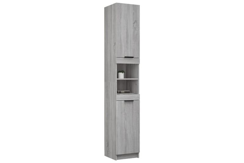 beBasic badeværelsesskab 32x34x188,5 cm konstrueret træ grå sonoma-eg - GrÃ¥ - Hus & renovering - Køkken & bad - Badeværelse - Badeværelsesmøbler - Vægskabe & højskabe