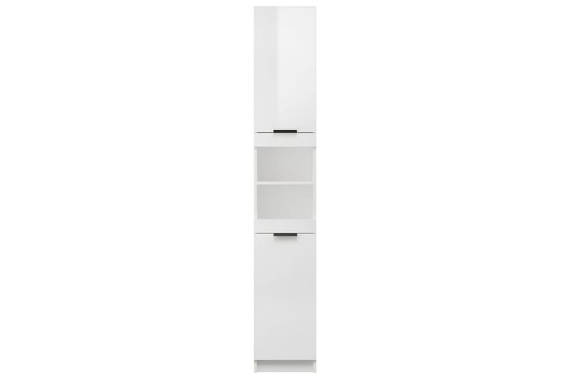 beBasic badeværelsesskab 32x34x188,5 cm konstrueret træ hvid højglans - Hvid - Hus & renovering - Køkken & bad - Badeværelse - Badeværelsesmøbler - Vægskabe & højskabe