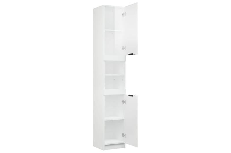 beBasic badeværelsesskab 32x34x188,5 cm konstrueret træ hvid højglans - Hvid - Hus & renovering - Køkken & bad - Badeværelse - Badeværelsesmøbler - Vægskabe & højskabe