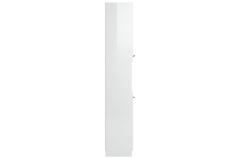 beBasic badeværelsesskab 32x34x188,5 cm konstrueret træ hvid højglans - Hvid - Hus & renovering - Køkken & bad - Badeværelse - Badeværelsesmøbler - Vægskabe & højskabe