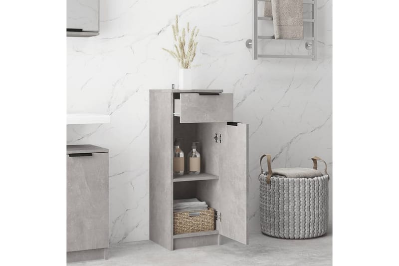 beBasic badeværelsesskab 32x34x90 cm konstrueret træ betongrå - GrÃ¥ - Hus & renovering - Køkken & bad - Badeværelse - Badeværelsesmøbler - Badeværelsesskab