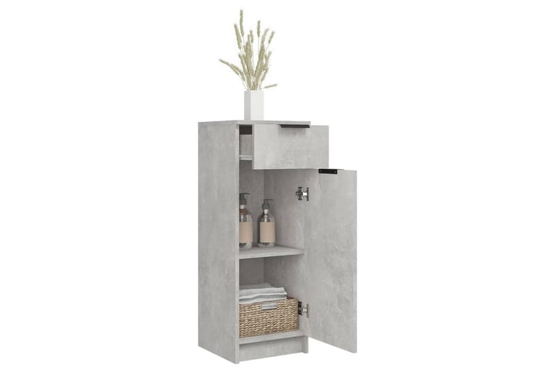 beBasic badeværelsesskab 32x34x90 cm konstrueret træ betongrå - GrÃ¥ - Badeværelsesskab